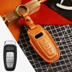 Premium Audi Leather Car Key Cover - Luxury Protection & Custom Fit for Audi Keys