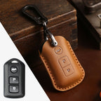 Carsine Toyota Leather Car Key Cover 3 Button Brown / 3 Button