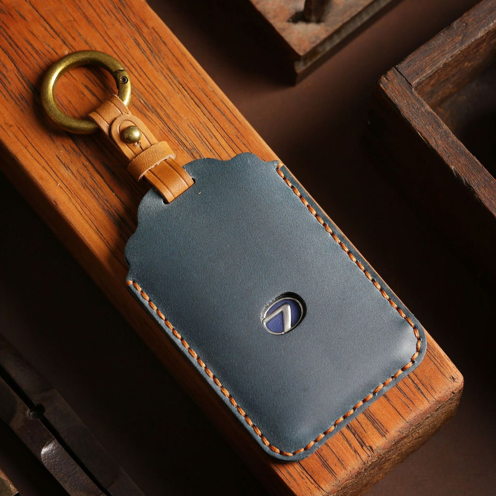 Carsine Lexus Leather Card Car Key Cover Button Black
