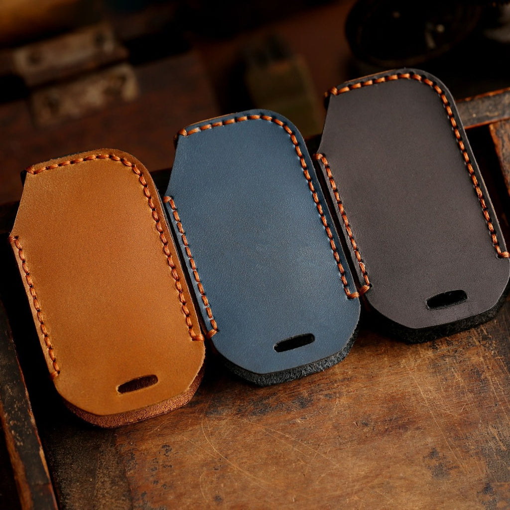 Étui de clé de voiture en cuir Kia