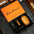 Étui pour clé Porsche | Cuir véritable, conception étanche | Compatible avec tous les modèles