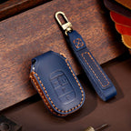 Carsine Honda Leather Car Key Cover 3,4,5 Button Blue / 4 Button-A