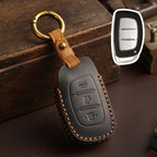 Carsine Hyundai Elantra IX25 Festa IX35 Verna Leather Car Key Cover 3 Button Black / 3 Button-B
