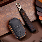 Carsine Honda Leather Car Key Cover 3,4,5 Button Black / 4 Button-B