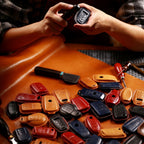 Étui pour clé Porsche | Cuir véritable, conception étanche | Compatible avec tous les modèles