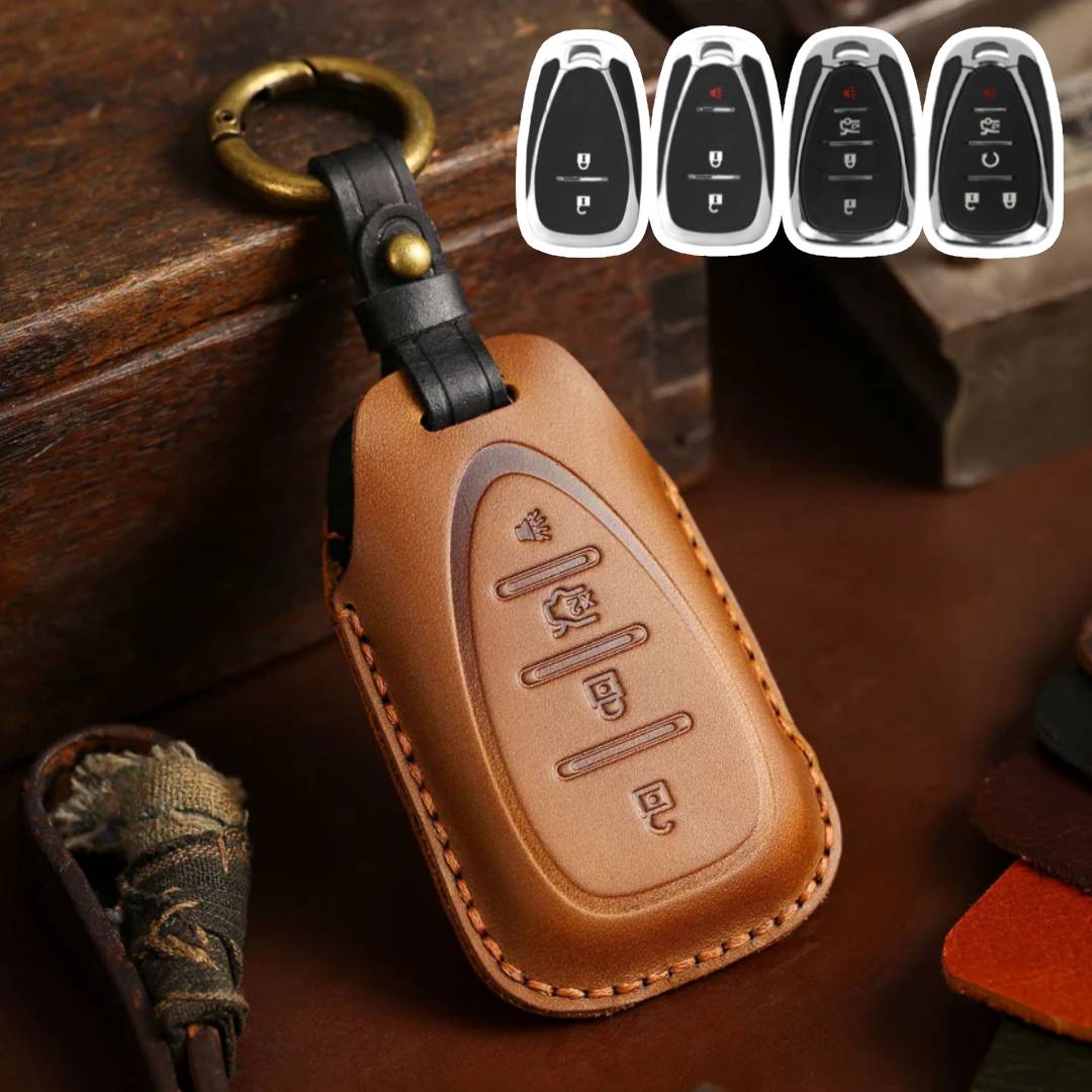 Chevrolet Traverse Malibu Cruze Trax Leather Car Key Cover 2,3,4,5 Button