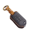 Carsine Honda Leather Car Key Cover 3 Button Black / 3 Button