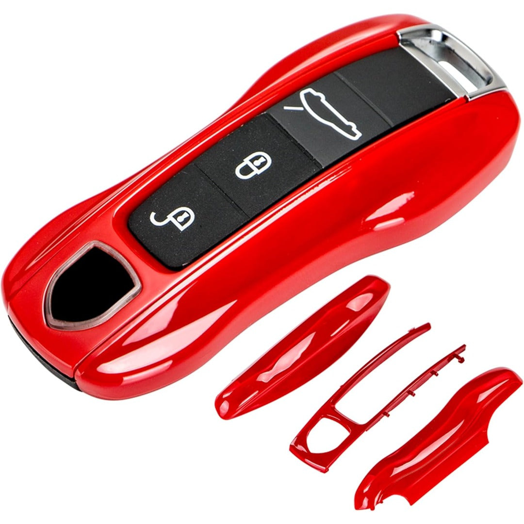 Porsche Key Shell Replacement 3-Piece Painted Key Fob Cover Shell