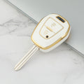 Carsine Isuzu Car Key Case Golden Edge White