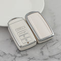 Carsine Honda Acura rdx Car Key Cover Silver Edge White / Key case