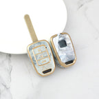 Carsine Honda Car Key Case Gold Inlaid With Jade Grey / Key case