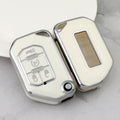 Carsine Jeep Wrangler Dodge Chrysler Car Key Cover Silver Edge White / Key case