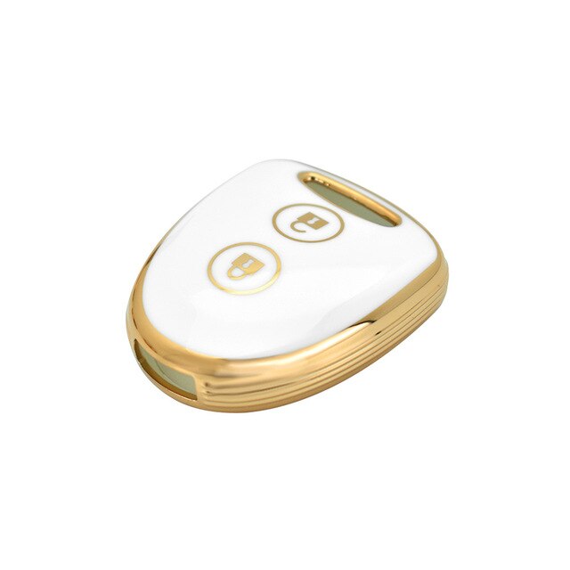 Carsine Toyota Car Key Case Golden Edge White / Key case