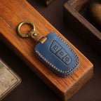 Étui de clé de voiture en cuir pour Hyundai IX45 (3 ou 4 boutons)