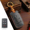 Carsine Land Rover Jaguar Leather Car Key Cover Black