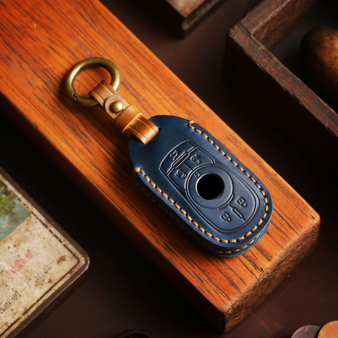 Étui en cuir pour clé de voiture Buick GL8 GL6 (4, 5 ou 6 boutons)