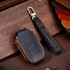 Carsine Honda Leather Car Key Cover 3,4,5 Button Black / 3 Button