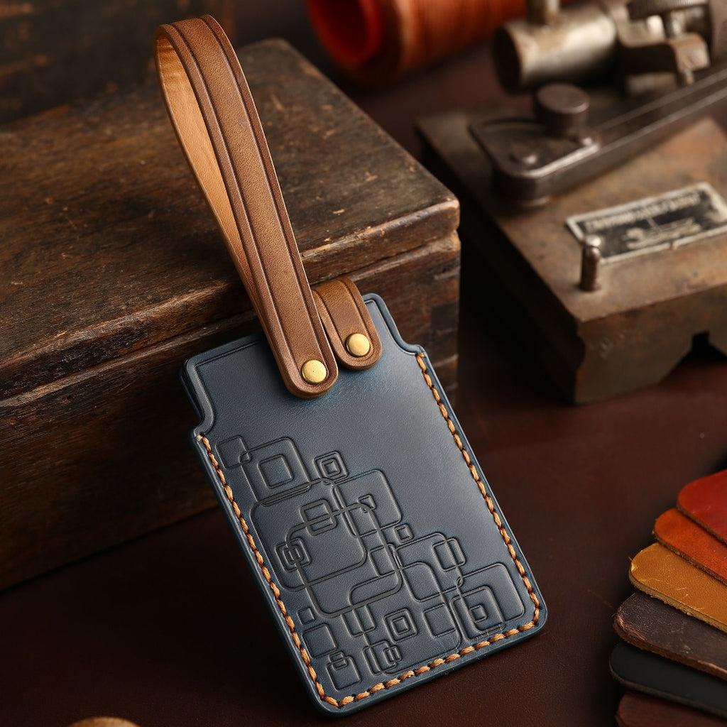 Carsine Buick Card Leather Car Key Cover Blue