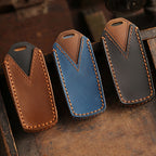 Étui de clé de voiture en cuir pour Volkswagen Touareg, 3 boutons