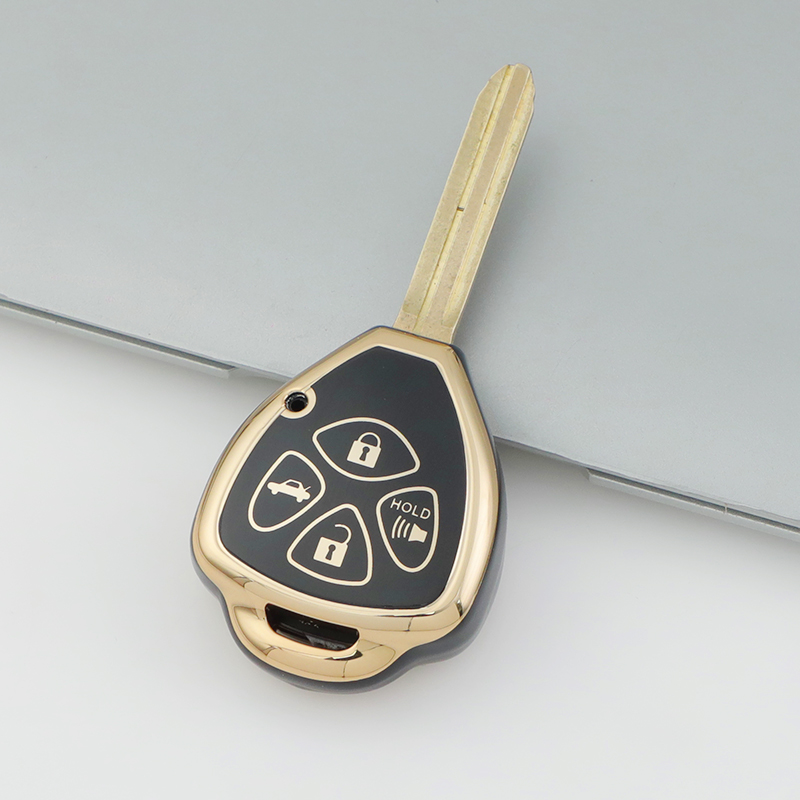 Carsine Toyota Car Key Case Golden Edge Black / Key case