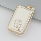 Carsine Toyota Car Key Case Golden Edge White / Key case