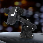Carsine Rhinestone Car Phone Holder Scalable Black
