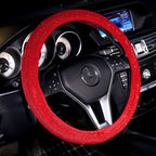 Carsine Rhinestone Steering Wheel Cover Red / 14.96 in / 38cm