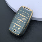 Carsine Jeep Dodge Chrysler Car Key Case Golden Edge Type B / Grey / Key case
