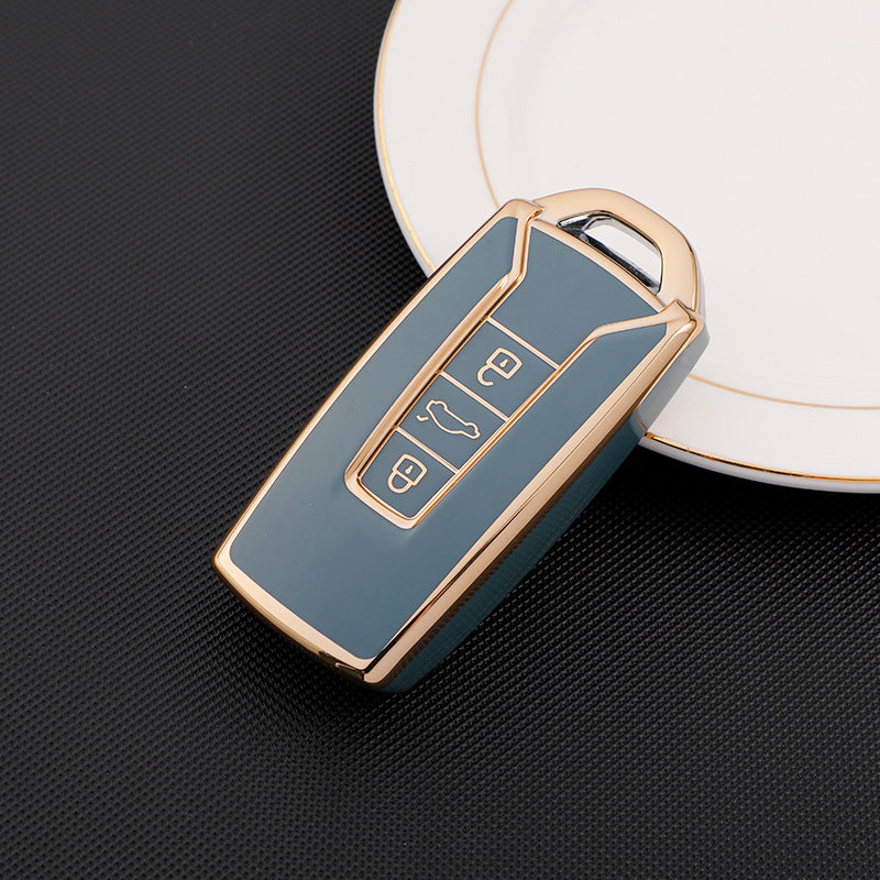 Carsine Volkswagen Car Key Case Golden Edge Grey / Key case