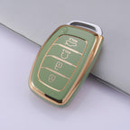 Carsine Hyundai Car Key Case Golden Edge Green / Key case