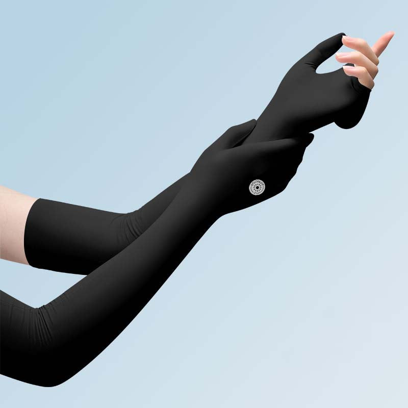 Carsine Summer sun protection and UV protection sleeve for women Black